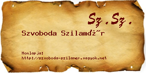 Szvoboda Szilamér névjegykártya